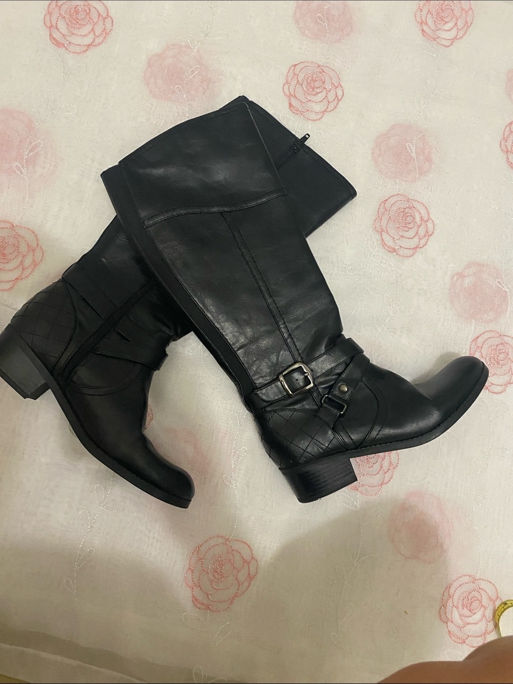 Unisa Black Over-The-Knee Buckle Riding Boots